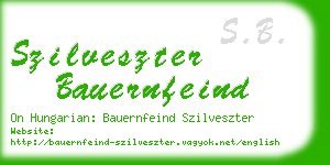 szilveszter bauernfeind business card